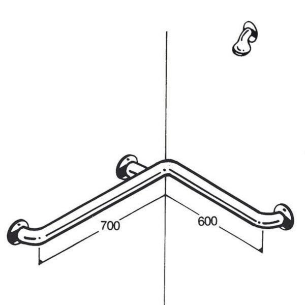Bath/Shower Rail: Type 018: Concealed Flanges