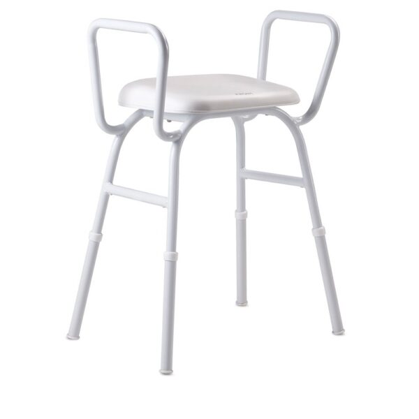Shower Stool: with Arms & Padded Seat