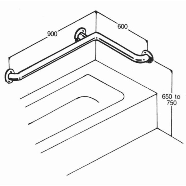 Bath/Shower Rail: Type 024: Concealed Flanges
