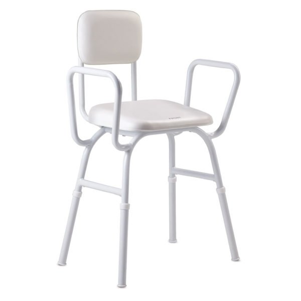 Shower Stool: Padded Seat and Back