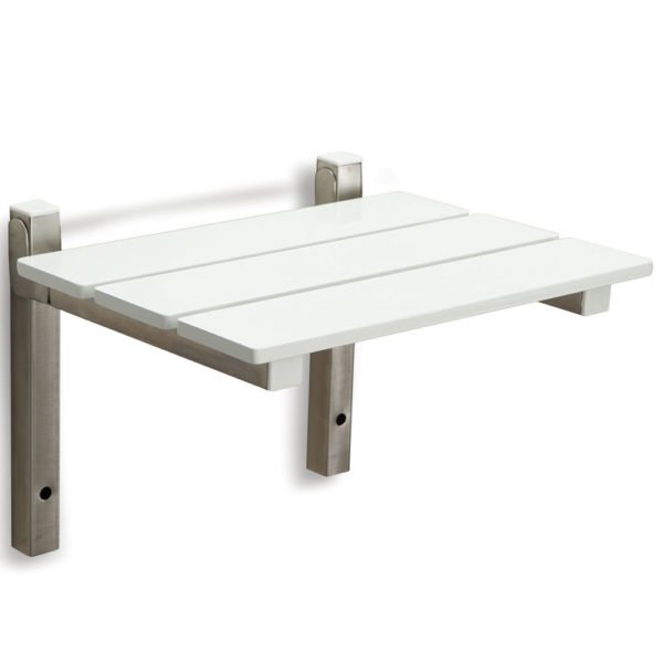 Drop Down Shower Seat: S/S Frame: Alloy Slatted Seat: 350mm