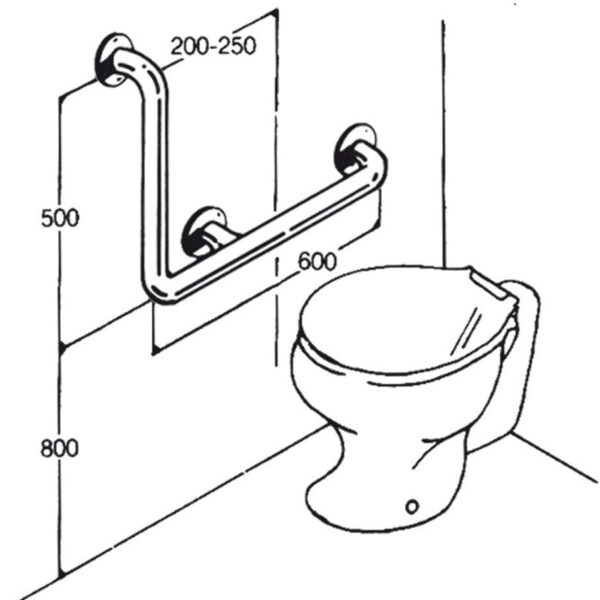 Toilet Rail: Type 04: Concealed Flanges