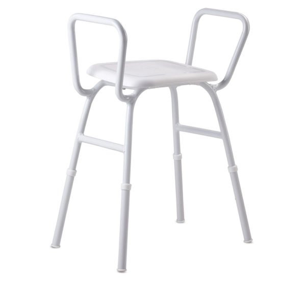 Shower Stool: Aluminium with Arms