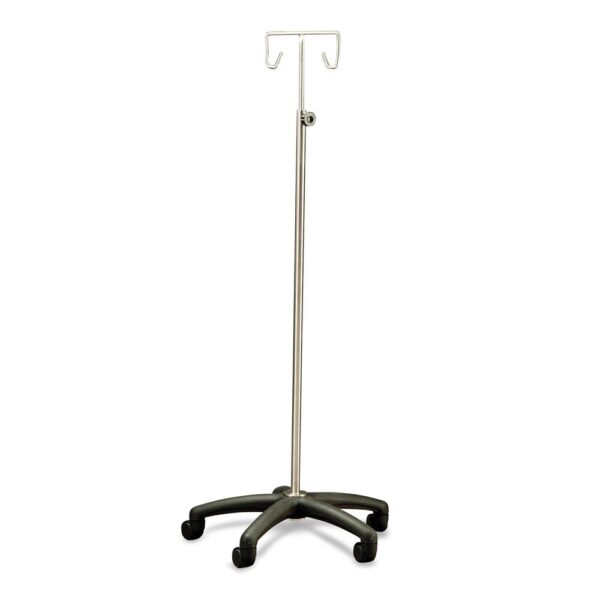 IV Stand Mobile with Nylon Base, 2 Hook
