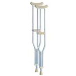 Days Aluminium Underarm Crutches, Youth, Adjustable Height 94-114cm, Pair