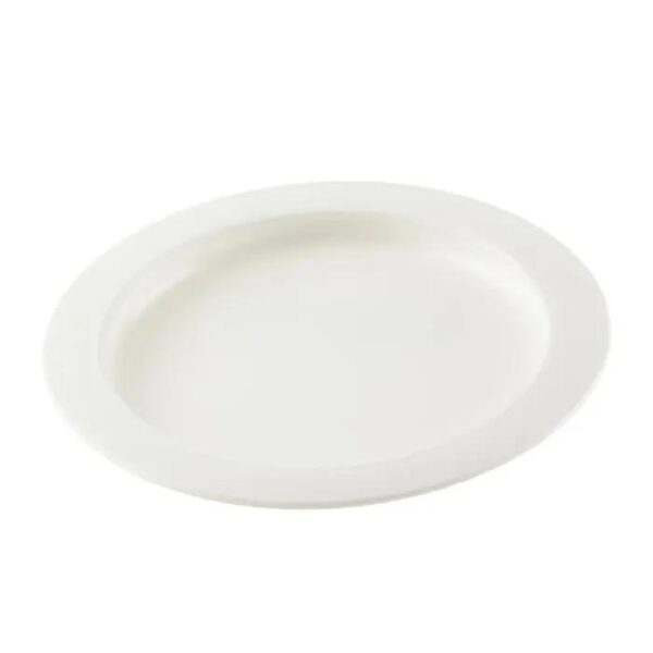 Homecraft Plate with Inside Edge, Off-White