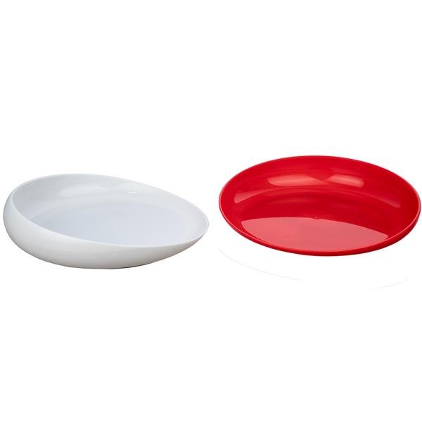 Homecraft Round Scoop Dish, Red