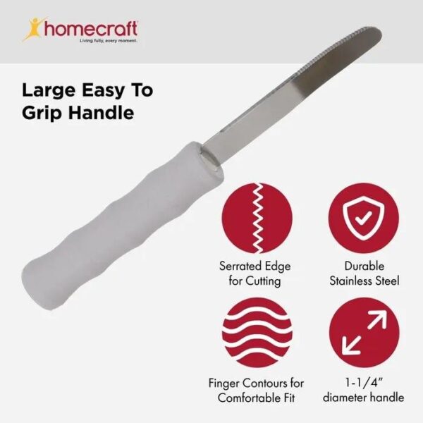 Homecraft Lightweight Foam Handled Cutlery, Knife