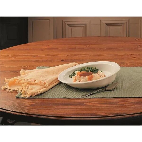 Homecraft Hi-Lo Scoop Plate, 228mm dia, White