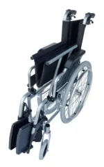 Light Foldable Manual Wheelchair With Attendant Brakes And Adjustable Leg Rest-Premium-Carer-Wheelchair