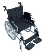 Light Foldable Manual Wheelchair With Attendant Brakes And Adjustable Leg Rest-Premium-Carer-Wheelchair