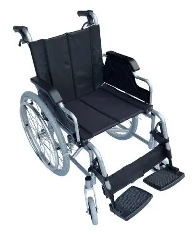 Light Foldable Manual Wheelchair With Attendant Brakes And Adjustable Leg Rest-Premium-Carer-Wheelchair
