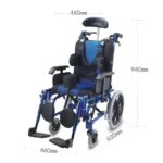 Reclining Tilting Seat Paediatric Wheelchair With Headrest And Legrests-Premium-Child-Chair