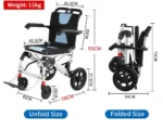 Ultralight Folding Travel Wheelchair and Indoor & Outdoor