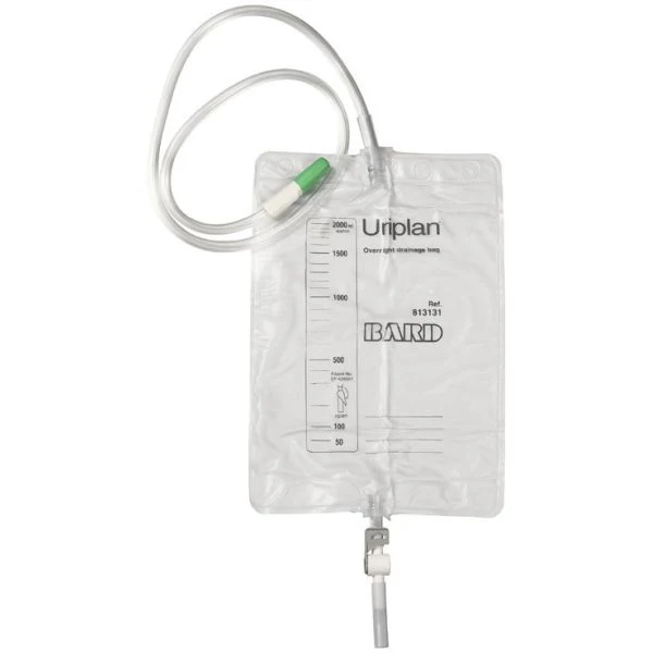 BARD DRAIN BAG WITH OUTLET PORT - L45 x W27 H24cm 2000ml STERILE LEVER TAP 813131