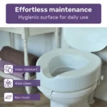 Equipmed 10cm Raised Toilet Seat – Safe & Comfortable Bathroom Mobility Aid - Image 8