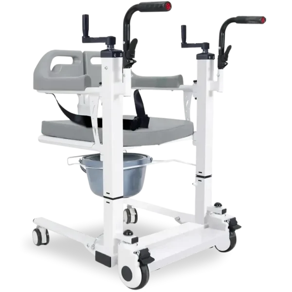 Equipmed 4-in-1 Manual Patient Lift – Safe Patient Transfer Lift for Home