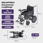 Equipmed PowerCruise DualSmart Foldable Electric Wheelchair aus online buy