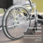 Equipmed SmartLine 20" Foldable Wheelchair – Lightweight Portable Manual Wheelchair - Image 2