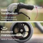 24" Foldable Wheelchair with Adjustable Armrests - Image 4