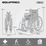 Cruiseline 24" Foldable Wheelchair - Image 3