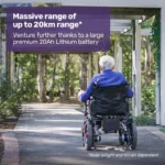 PowerCruise LongRange Premium+ Electric Wheelchair, Grey/Black - Image 6