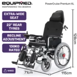 PowerCruise Premium XL Foldable Electric Wheelchair - Image 2