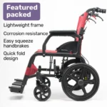 Transitline Lite 16" Foldable Wheelchair - Image 7